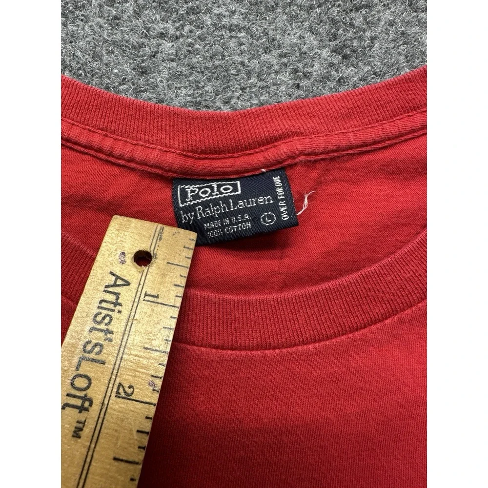 Polo Ralph Lauren Men's Short Sleeve T Shirt Size‎ Large Vintage 90s Single USA